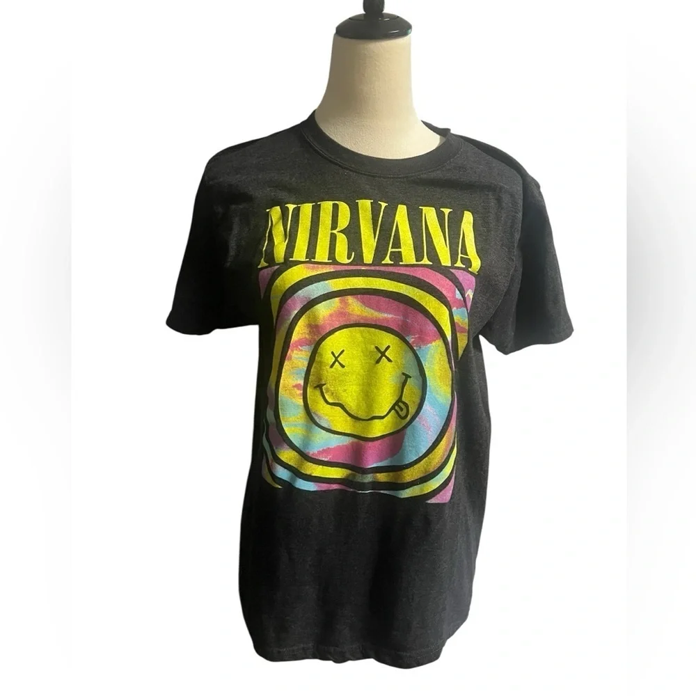 NIRVANA Kids Black Tee with Vibrant Graphic